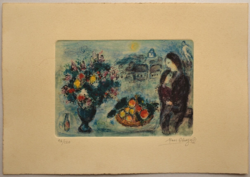 Gyönyörű, nagyon ritka Chagall  rézkarc, leárazásnál nincs felező ajánlat!