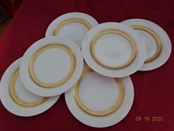 Thomas Germany cake plate, set of 6 with gold decoration, diameter 19 cm. He has!