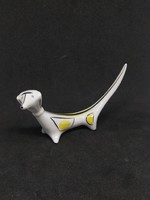 RITKA HOLLÓHÁZI Art Deco tacskó, kutya porcelán, hibátlan