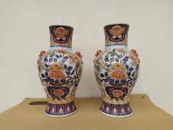 Antique large French porcelain vase pair bayeux paris xix. Century