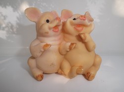 Sculpture - resin - piglets - 7.5 x 7 x 4 cm - from a collection - flawless