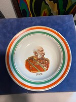 Ferenc József fali tányér 