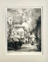 Rembrandt - A szűz halála (The Death of the Virgin) nyomat 1889-ből