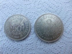 EZÜST 50 - 100 forint 1969 Tanácsköztársaság  