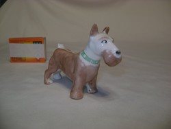 Aquincum porcelán terrier kutya figura, nipp - sérült