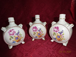 Kőbánya Hungarian porcelain, water bottle with flower pattern. He has!