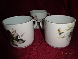 Alföldi porcelain, brown floral mug. He has!