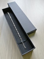 Silver bracelet made of key links
