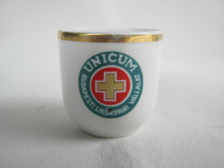 Hollóházi porcelán Unicum pohár