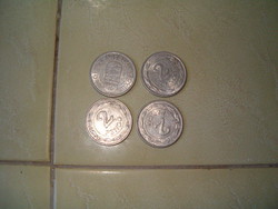 4 darab 2 pengő alu 1941 régi pénz érme egyben Horthy éra aranyos darabok 1 forintról KIÁRUSÍTÁS