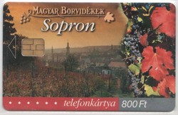 Magyar telefonkártya 0030    2002 Magyar borvidékek Sopron   30.000 db-os