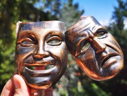 Copper theatrical masks