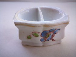 Antique Biedermeier Floral Porcelain Table Salt and Pepper Shakers