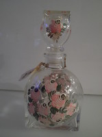 Bottle - hand painted - on both sides - Austrian - thick - 14 x 7.5 cm - special - flawless
