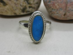 Gyönyörű régi kék  köves ezüstgyűrű