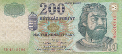 200 forint bankjegy 2001 FD