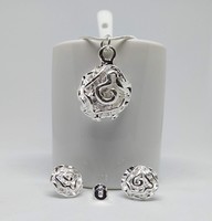 925-S silver plated necklace and earrings set