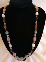 Seven color real vintage necklace made of great minerals