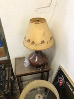 Asztali lámpa eredeti lámpabúrával, kerámia, 50 cm magas.