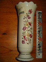 Zsolnay 20 cm nagyméretű virágos motívum porcelán váza kaspó  KIÁRUSÍTÁS 1 FORINTRÓL