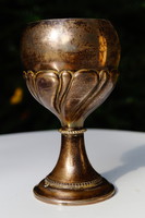 Ezüst antik Diannás jelzéssel boros pohár 800 as finomság 