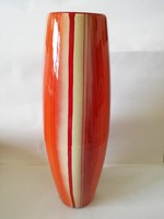 Bonyhádi Lampart zománcozott díszváza, 50 cm