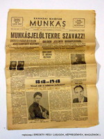 1947 12 25  /  MUNKÁSJELÖLTEKRE SZAVAZZ!  /  Kanadai Magyar Munkás  /  Szs.:  12479