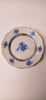 Antik Herendi kék Apponyi tányérka, hibátlan! Dia.:15cm