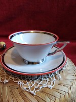 Finom porcelán csésze tányérkával  CHODAU csehszlovák teljesen új jelzett számozott