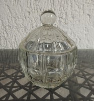 Régi üveg gömb alakú bonbonier