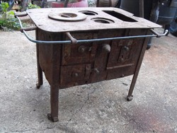 Antique folk 100-year-old children's sparhelt model children's stove cooking machine stove