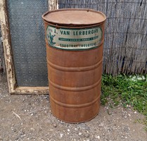 Lerberghe régi hordó tároló fémhordó