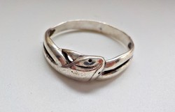 Kígyós ezüst gyűrű 925-ös