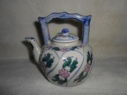 Hand painted coffee pot with spout