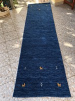 Gabbeh kézi csomózású gyapjú szőnyeg 78x290
