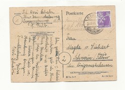1945 . 9.16.  Berlin szovjet megszállásí zóna levelezőlap orosz medve bélyeg Berlin KIÁRUSÍTÁS