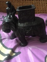 Rare antique ceramic elephant cigarette or pen holder