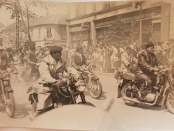 Régi motoros fotó vintage fénykép  