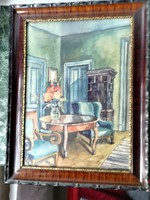 Scholz erik room interior watercolor