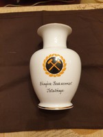 Hollóházi Bányász Tatabánya váza 15 cm