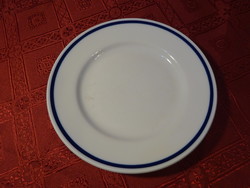 Zsolnay porcelain blue striped cake plate, diameter 18.5 cm. He has!