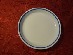 Zsolnay porcelain, blue striped cake plate, diameter 17 cm. He has!