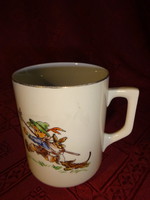 Zsolnay porcelain, antique, shield seal mug, spectacular, diameter 7.3 cm. He has!