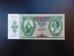 10 pengő 1936 B 618  Hajtatlan bankjegy  