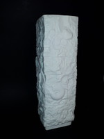 AK Kaiser fosszíliás bisquit biszkvit porcelán váza 29 cm ritka különleges jelzett