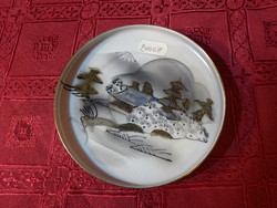 Oriental porcelain, Christmas tea cup coaster, diameter 13.3 cm. He has!