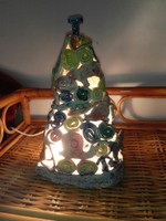 Kerámia karácsonyfa  lámpa...30x18cm.