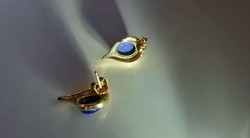 Lapis lazuli köves aranyfülbevaló