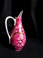 Hollóházi lila irizáló mázas váza