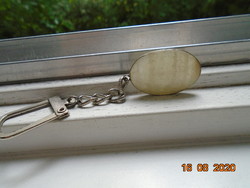 Keychain with mineral pendant